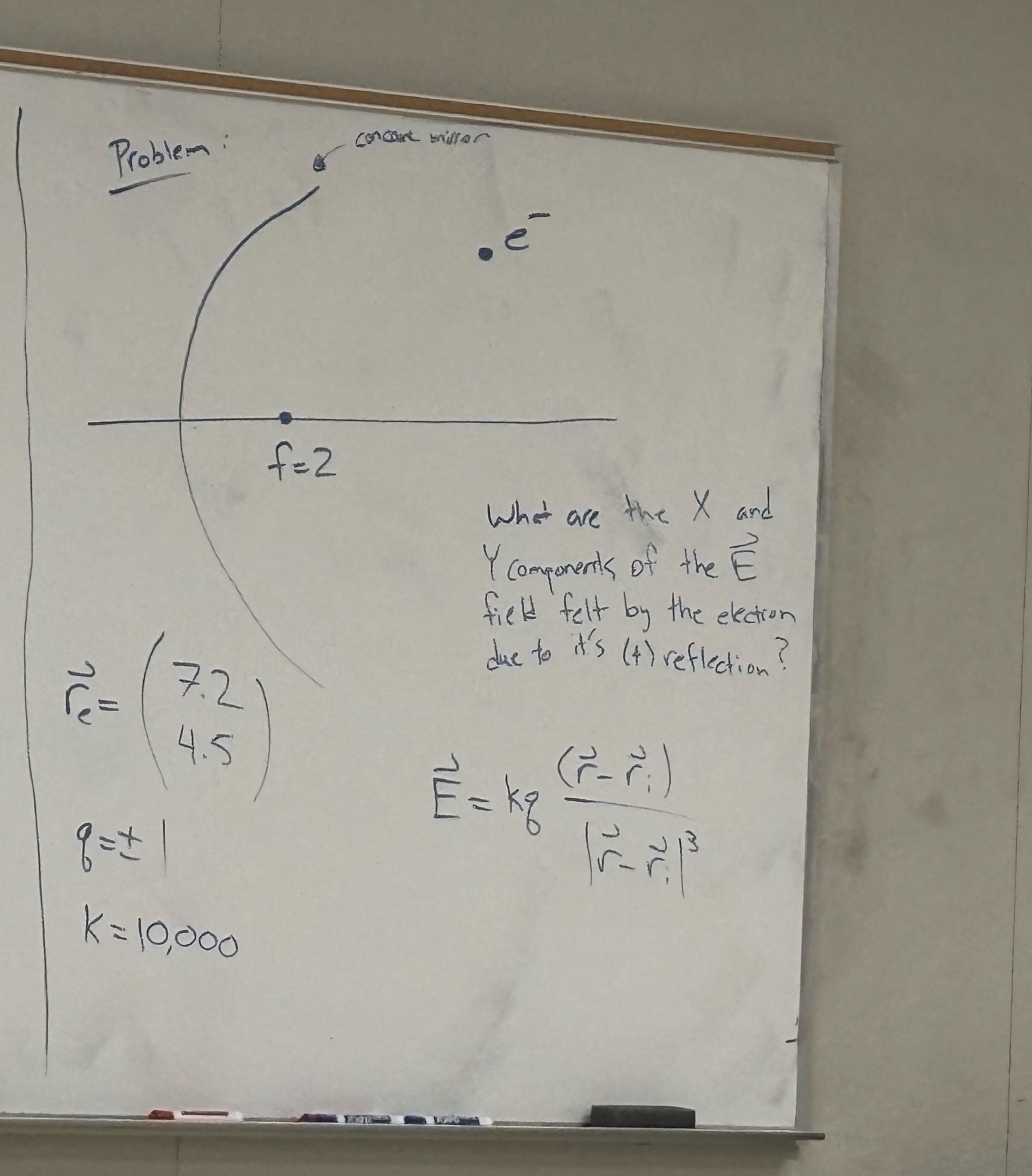 Problem: crecont midtor e - Whet are the x and Y