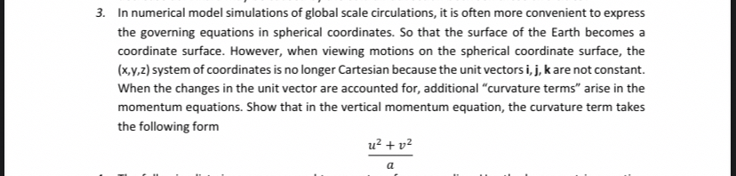 In numerical model simulations of global scale