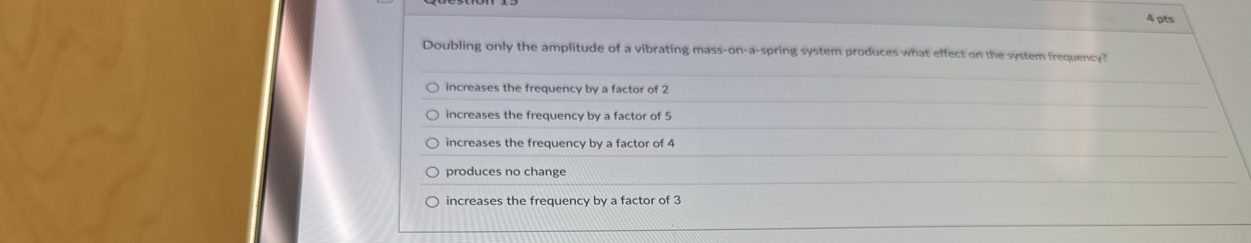 Doubling only the amplitude of a vibrating mass -