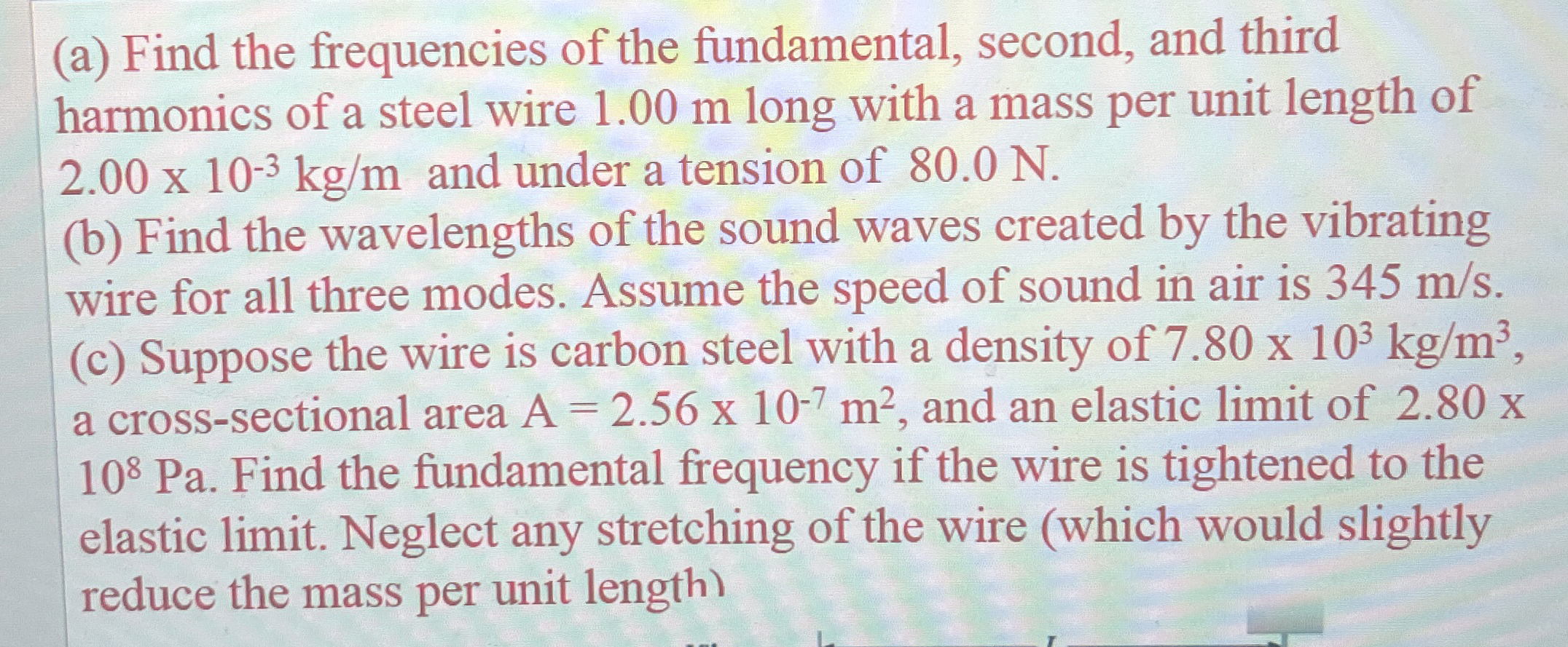 ( a ) Find the frequencies of the fundamental,