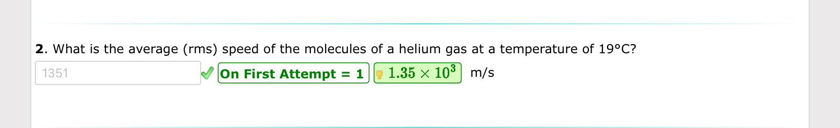 What is the average ( rms ) speed of the