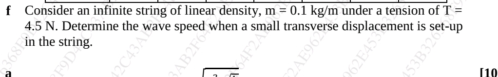 f Consider an infinite string of linear density,