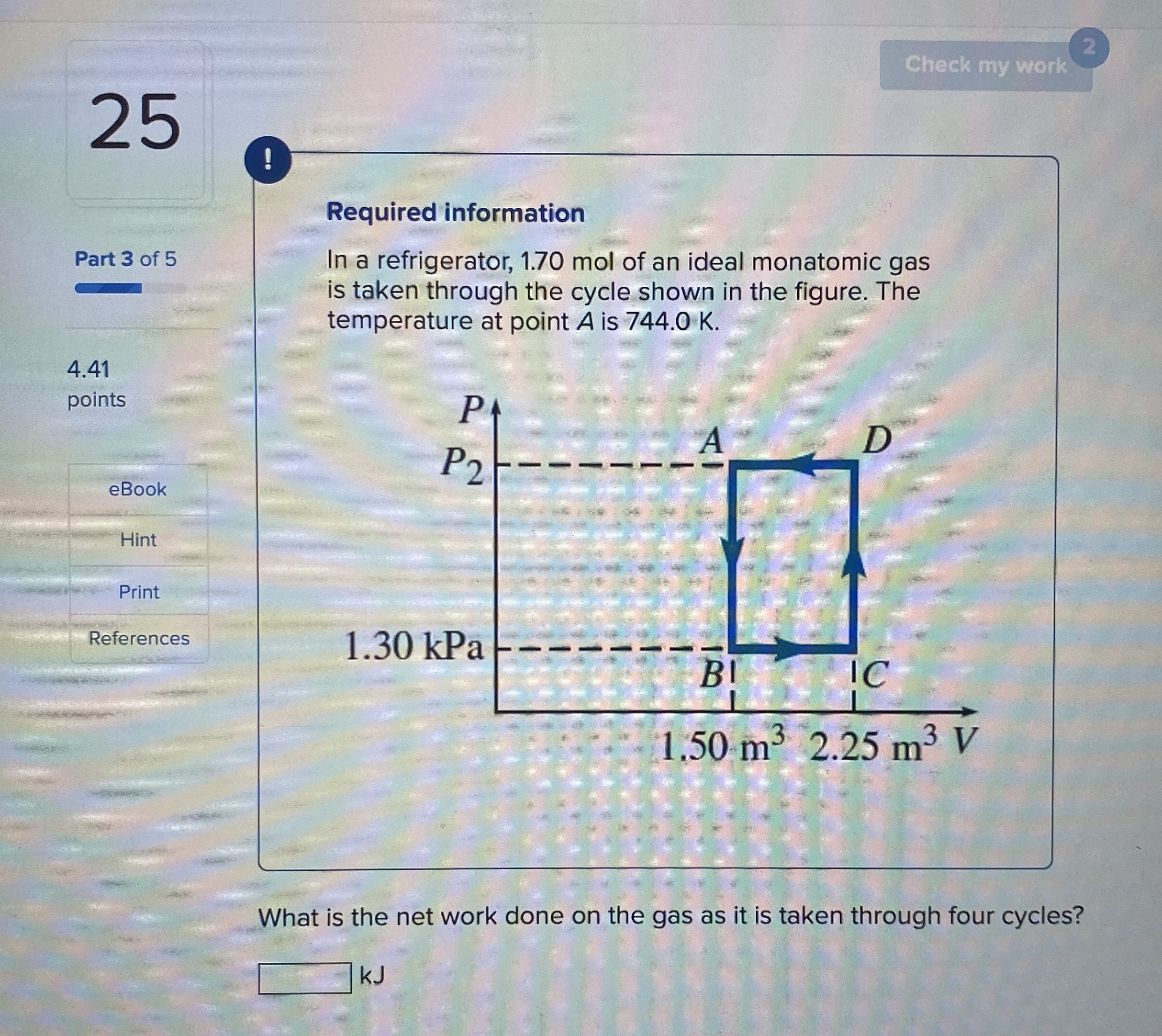 Check my work 2 5 ! Part 3 of 5 Required