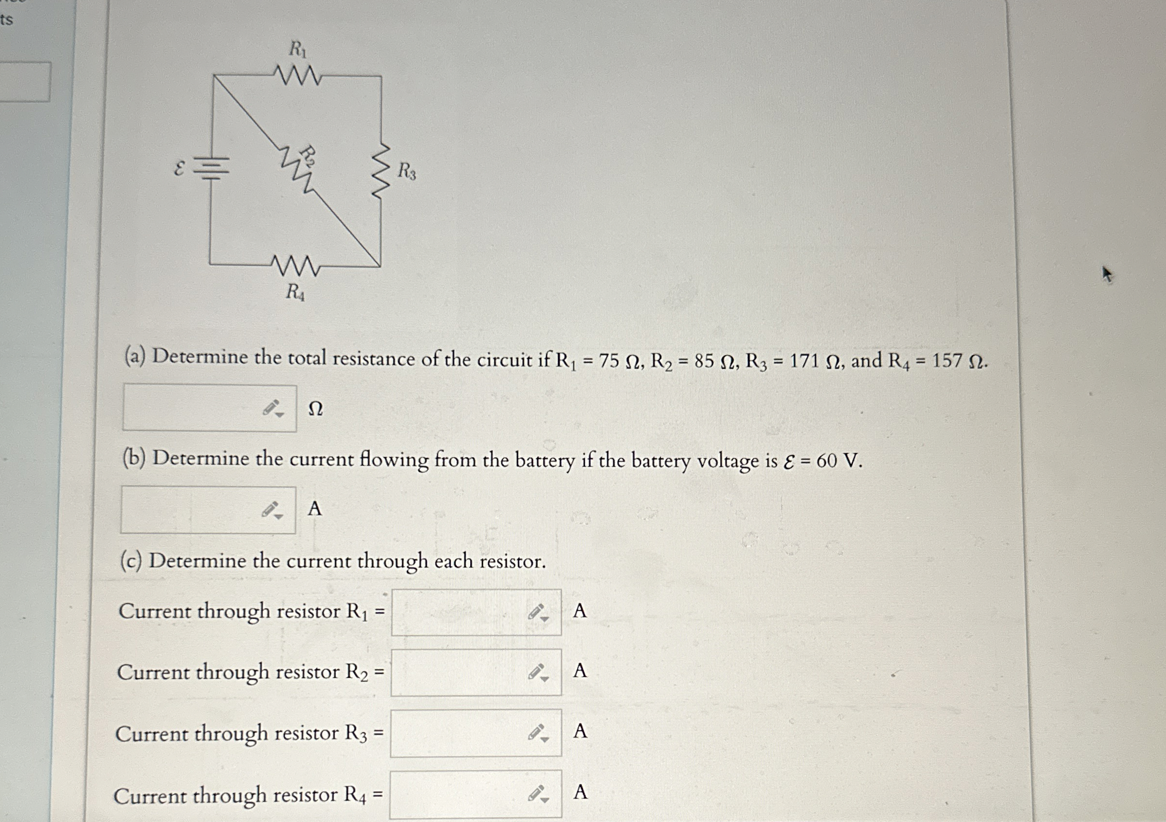 ( a ) Determine the total resistance of the
