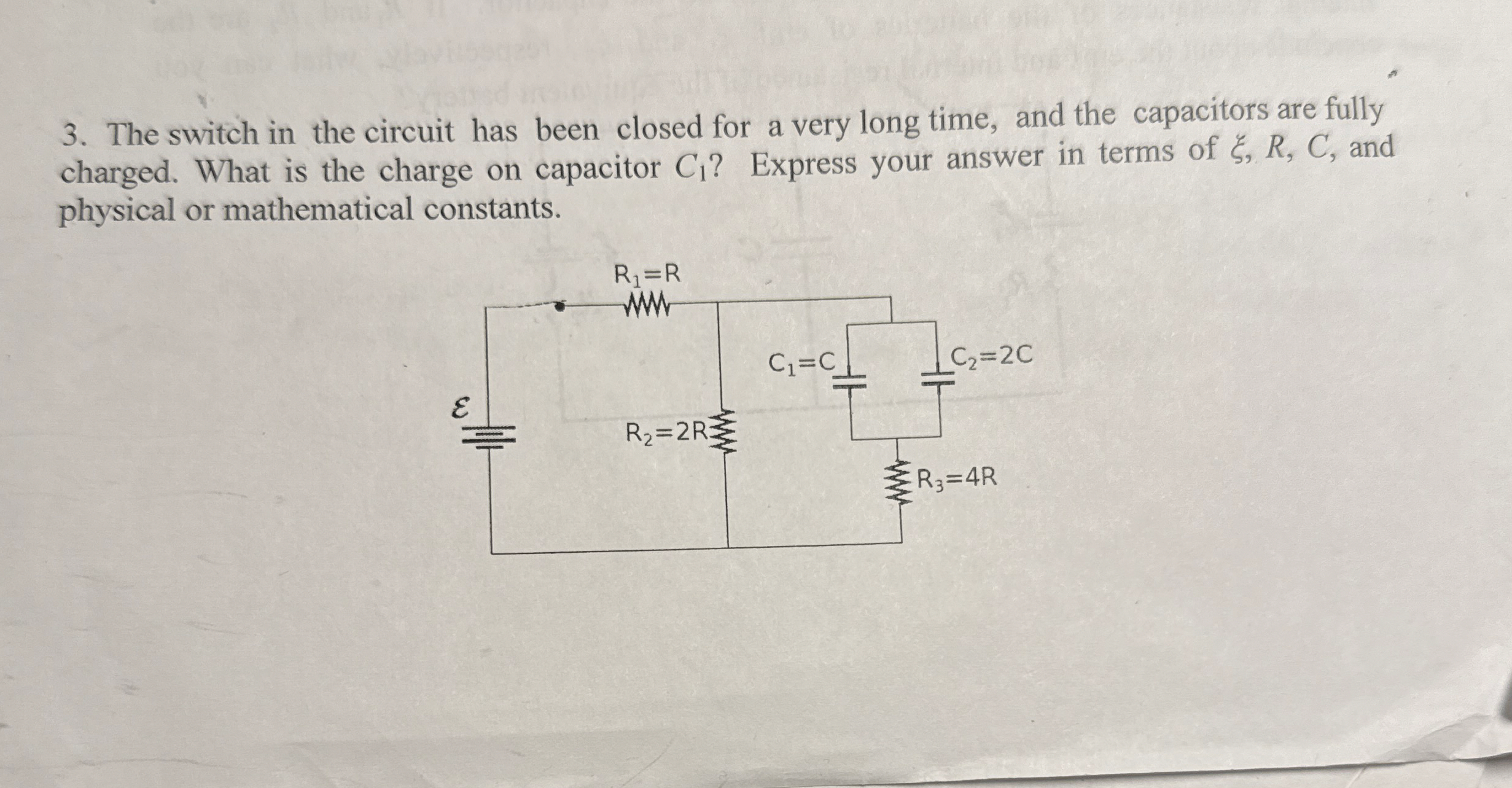 The switch in the circuit has been closed for a