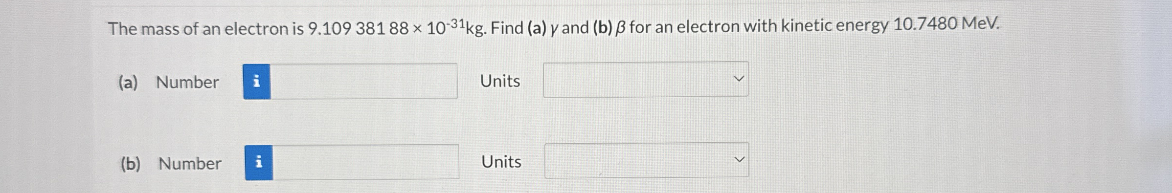 The mass of an electron is 9 . 1 0 9 3 8 1 8 8 1