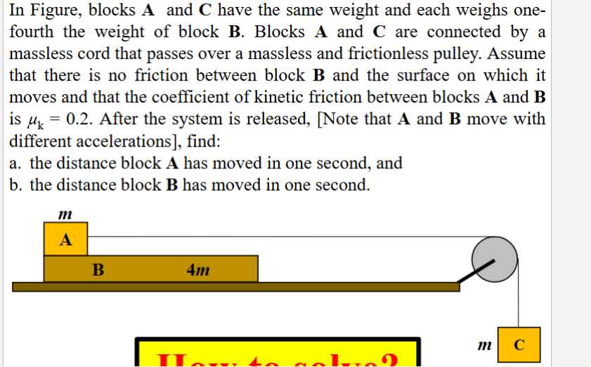 In Figure, blocks \ ( \ mathbf { A } \ ) and \ (