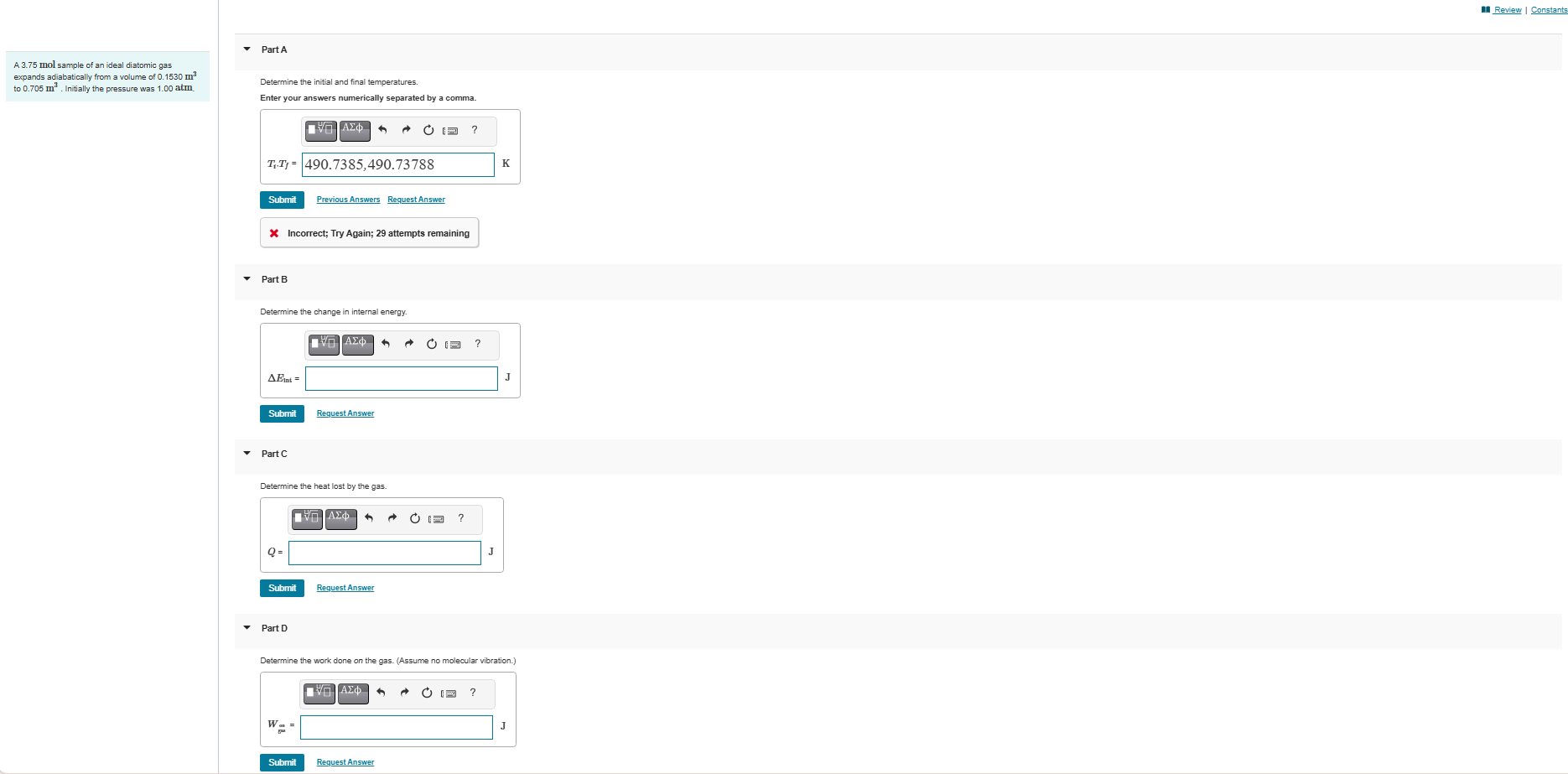 please solve all parts Part A Determine the