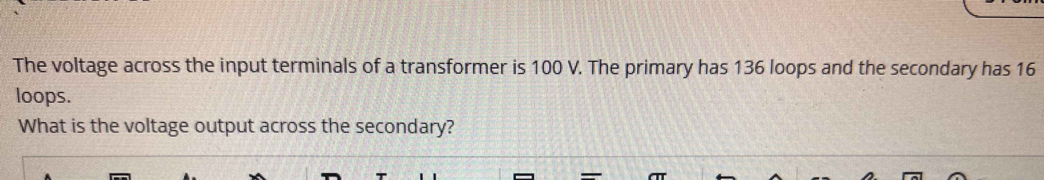 The voltage across the input terminals of a