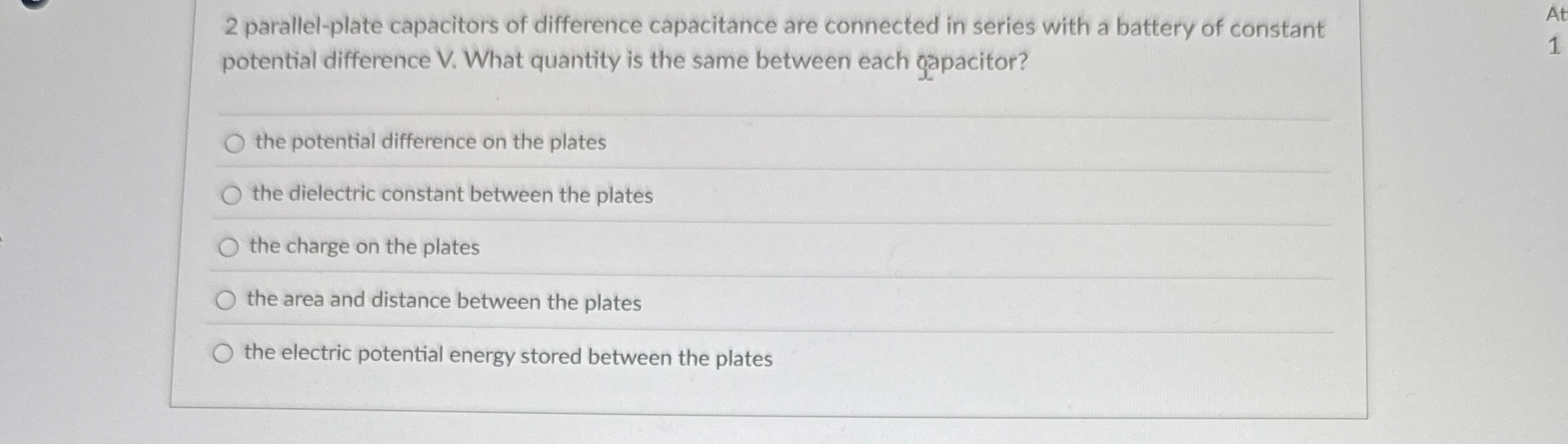 2 parallel - plate capacitors of difference