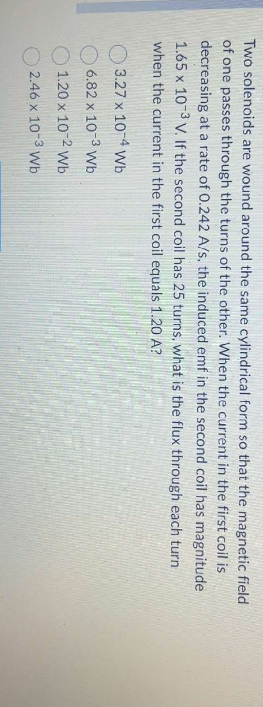 Two solenoids are wound around the same