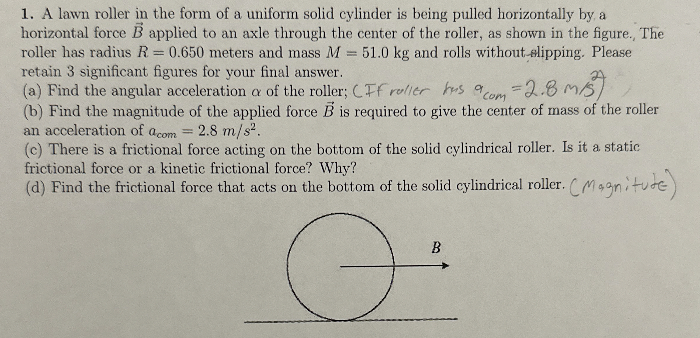 A lawn roller in the form of a uniform solid