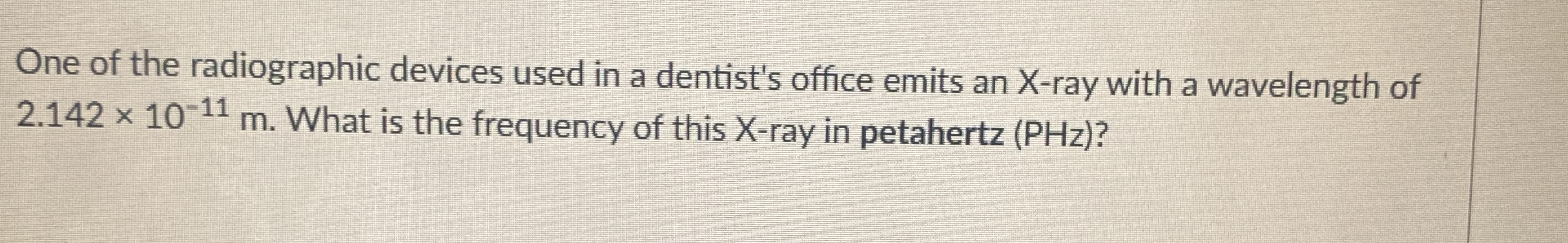 One of the radiographic devices used in a