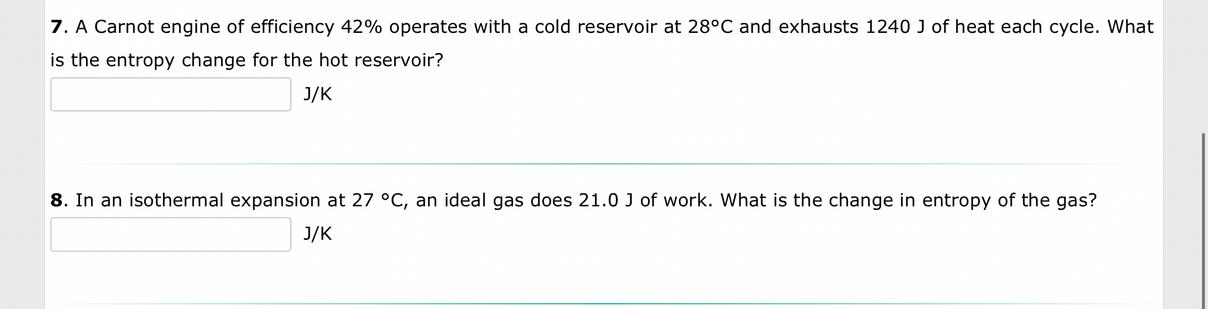 A Carnot engine of efficiency 4 2 % operates with