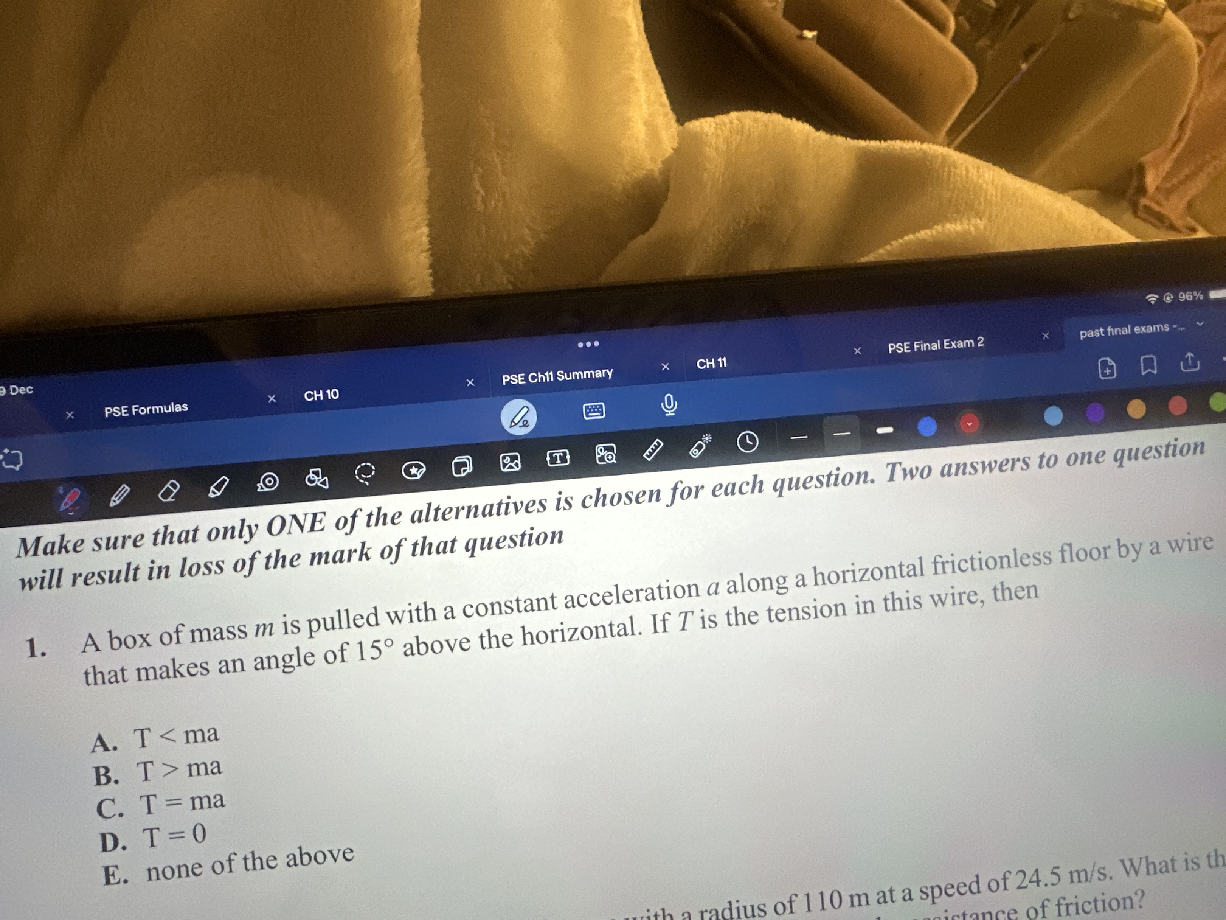 Make sure that only ONE of the alternatives is