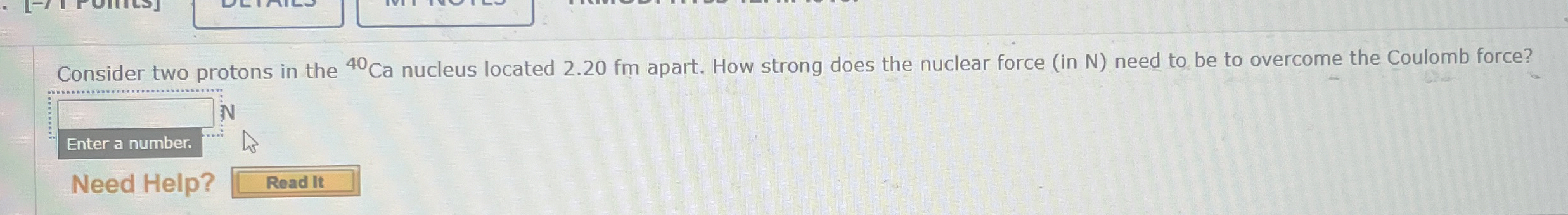 Consider two protons in the ? 4 0 C a nucleus