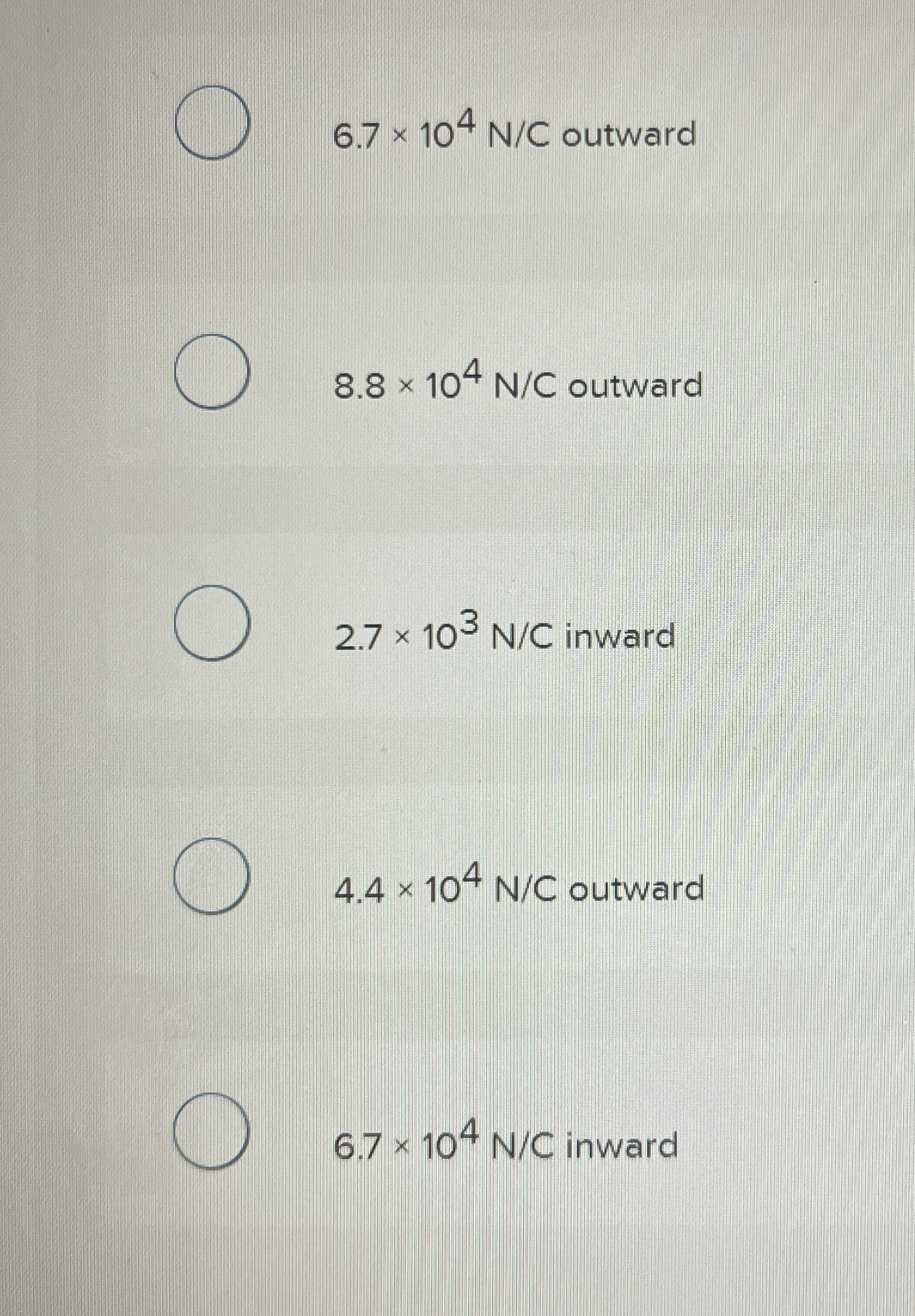 A thin metallic spherical shell of radius 5 0 cm