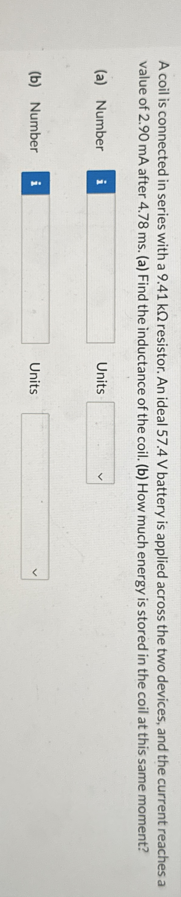 A coil is connected in series with a 9 . 4 1 k