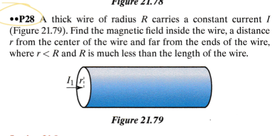 * P 2 8 A thick wire of radius R carries a