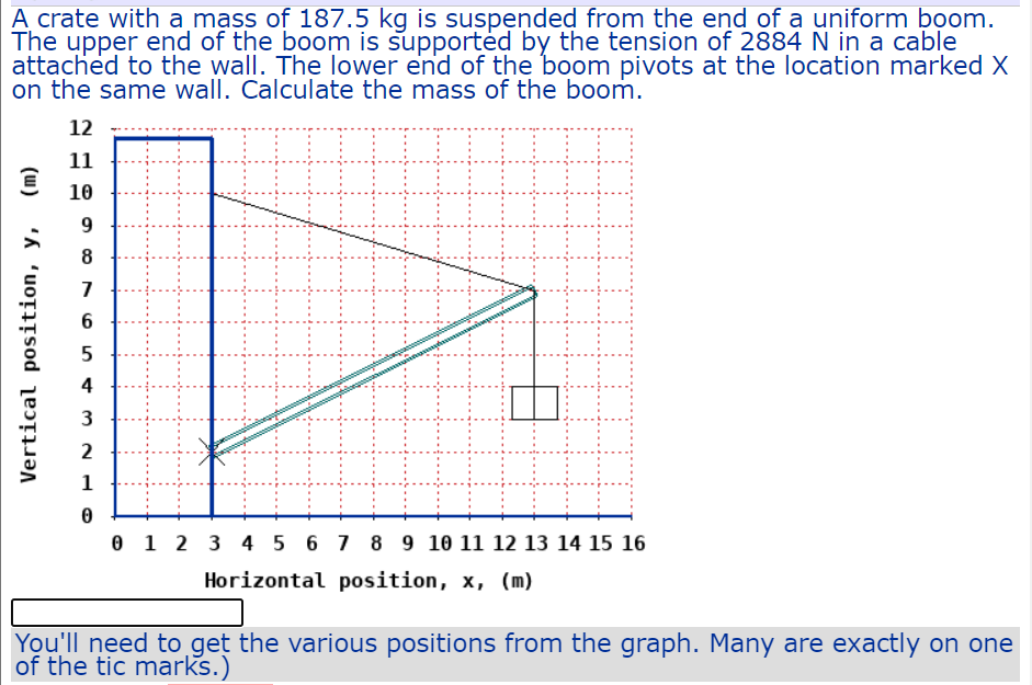 A crate with a mass of 1 8 7 . 5 kg is suspended
