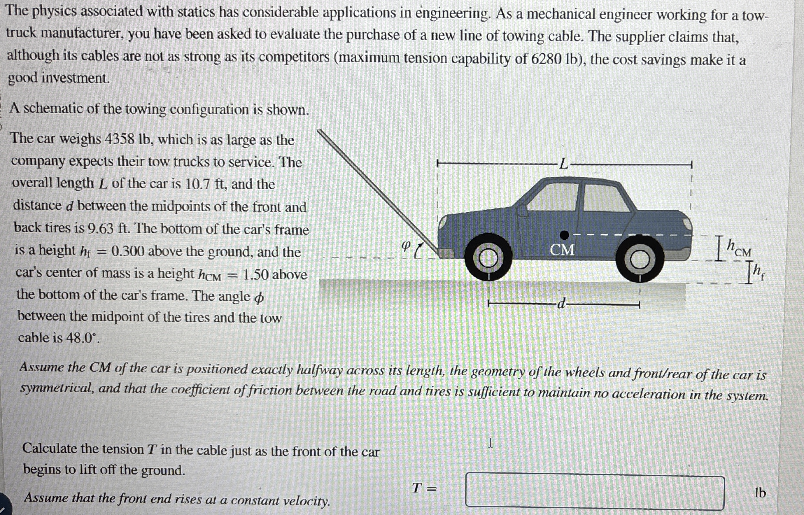 The physics associated with statics has