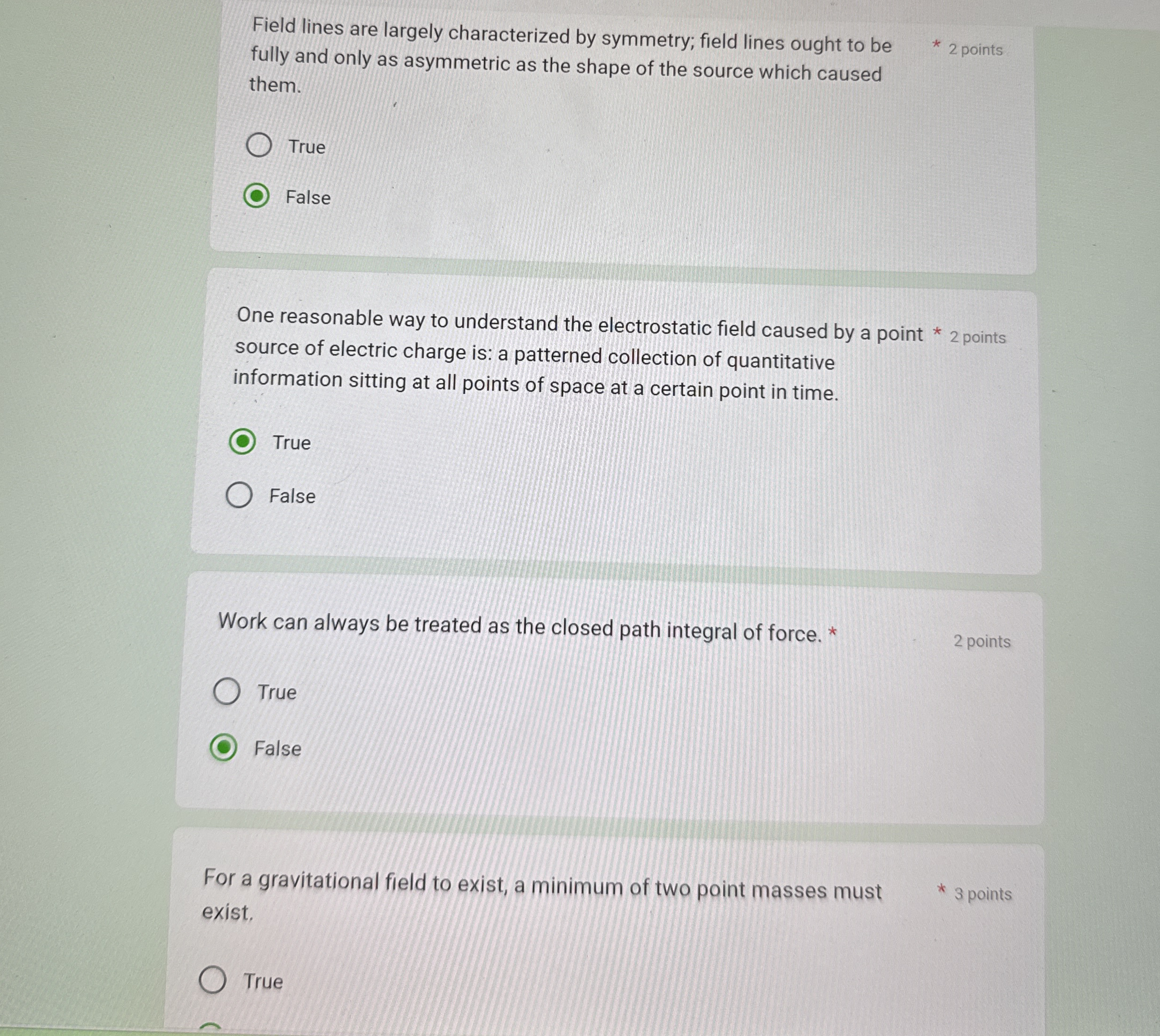 Field lines are largely characterized by