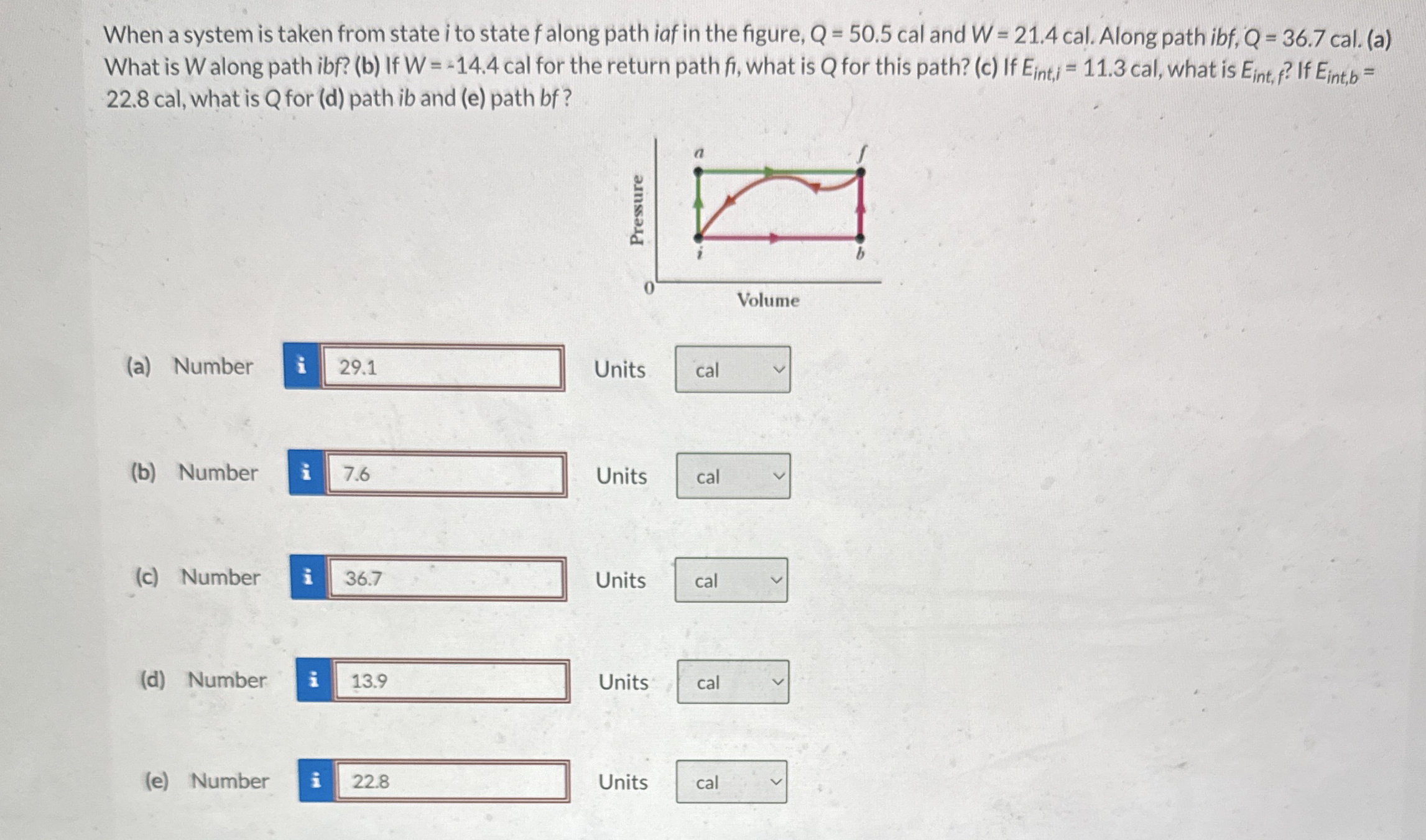 When a system is taken from state i to state f