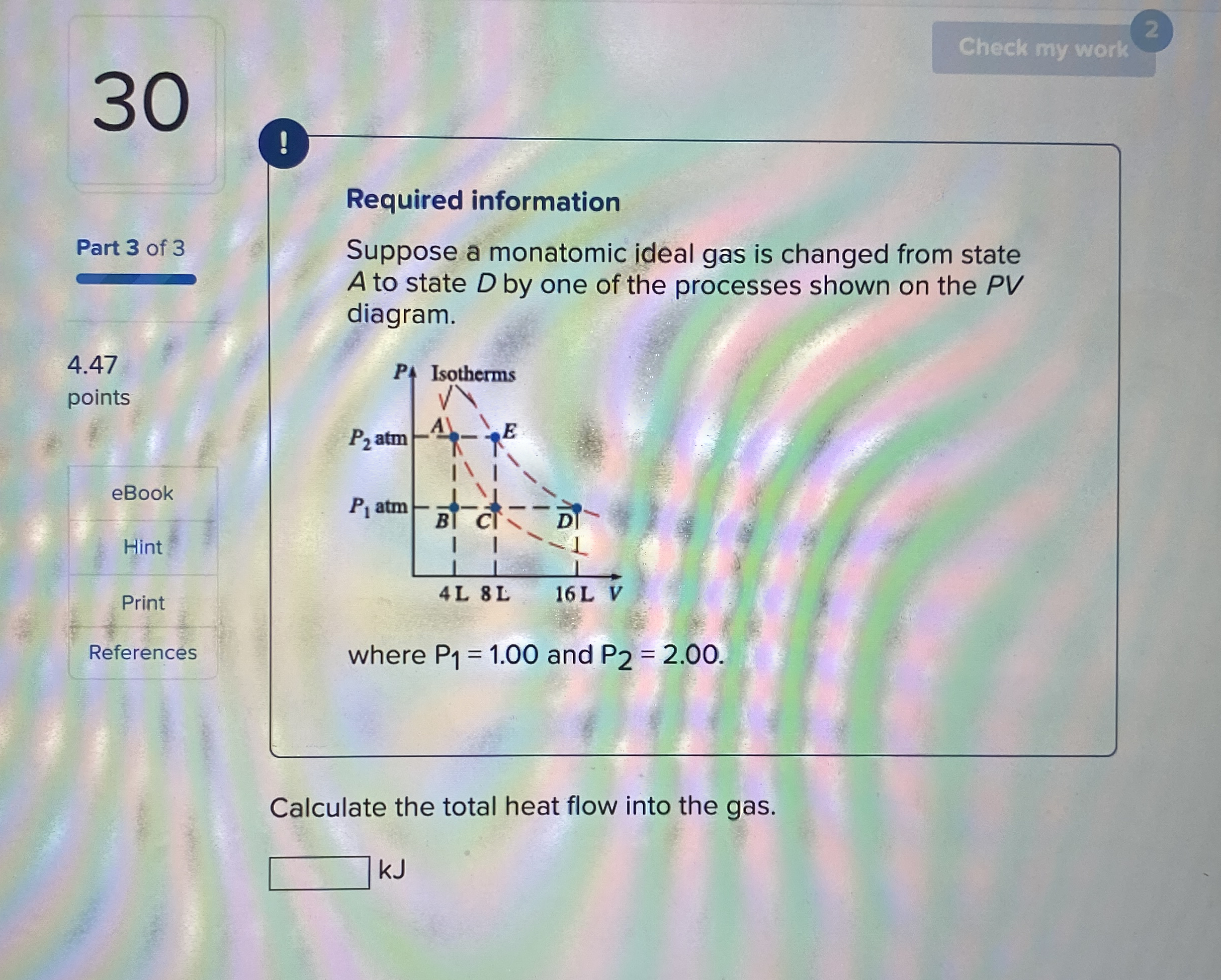 3 0 ! Part 3 of 3 Required information Suppose a