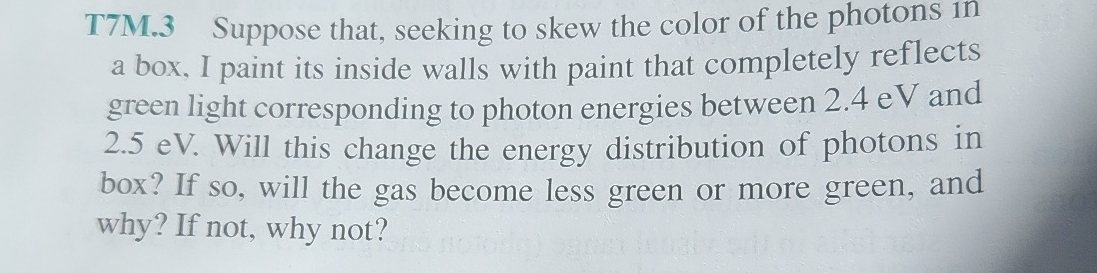 T 7 M . 3 Suppose that, seeking to skew the color