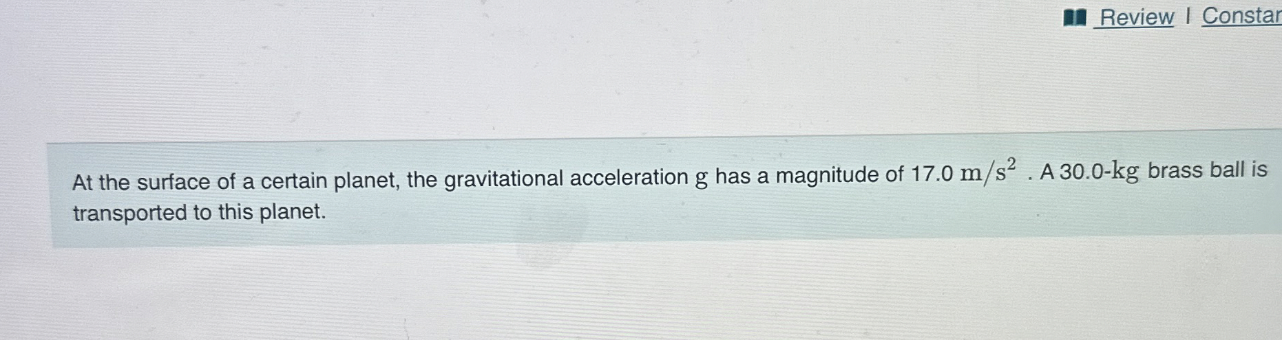 Review Constar At the surface of a certain