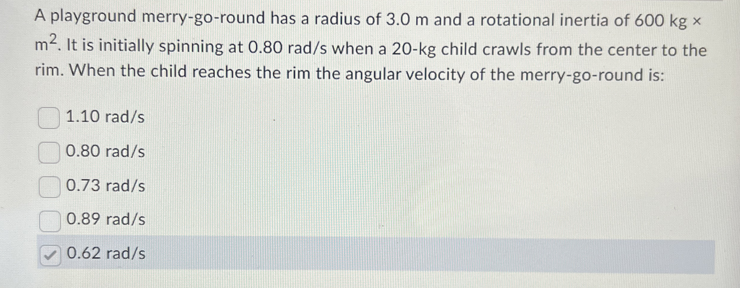 A playground merry - go - round has a radius of 3