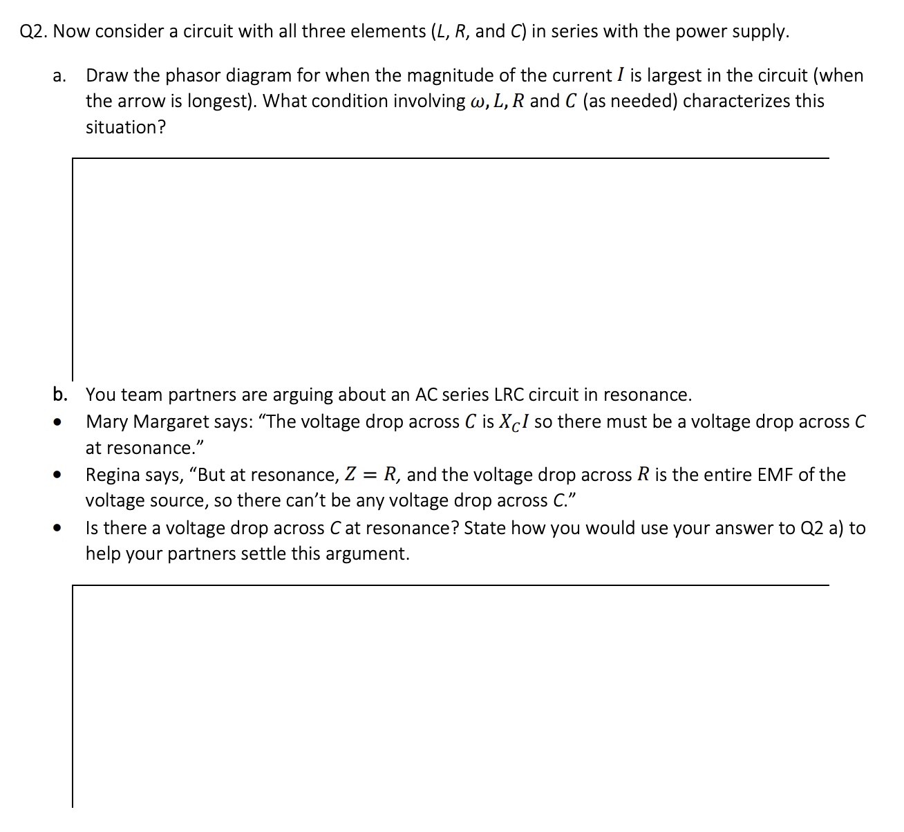 b . You team partners are arguing about an \ ( A