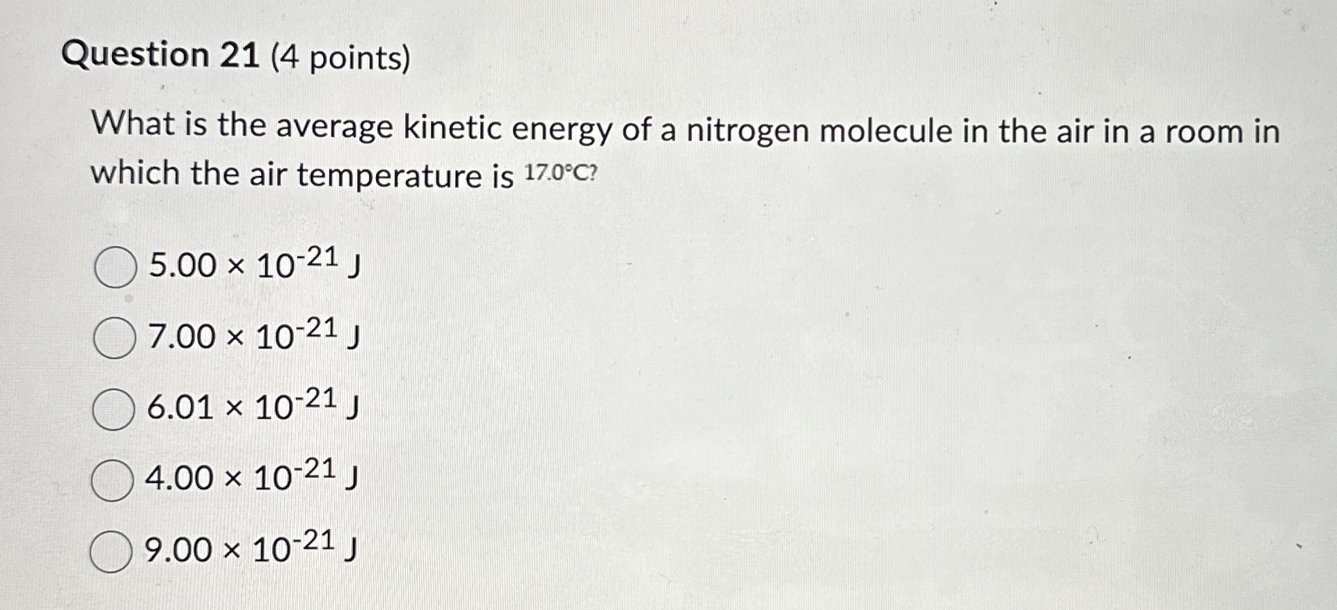 Question 2 1 ( 4 points ) What is the average