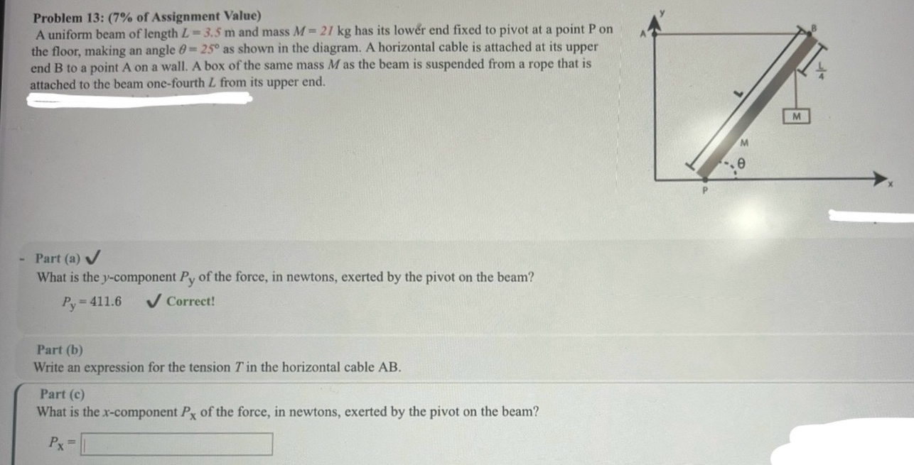 Problem 1 3 : ( 7 % of Assignment Value ) A