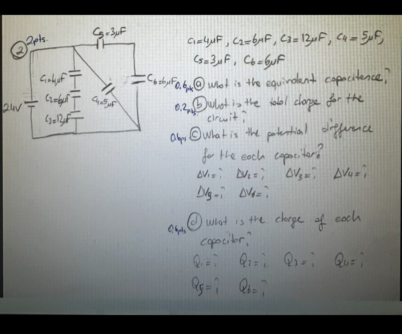 2 ) please show every step of calculations,