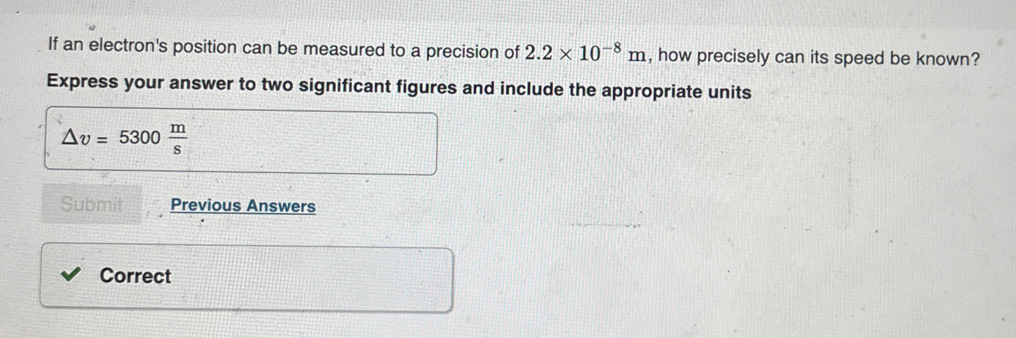 If an electron's position can be measured to a
