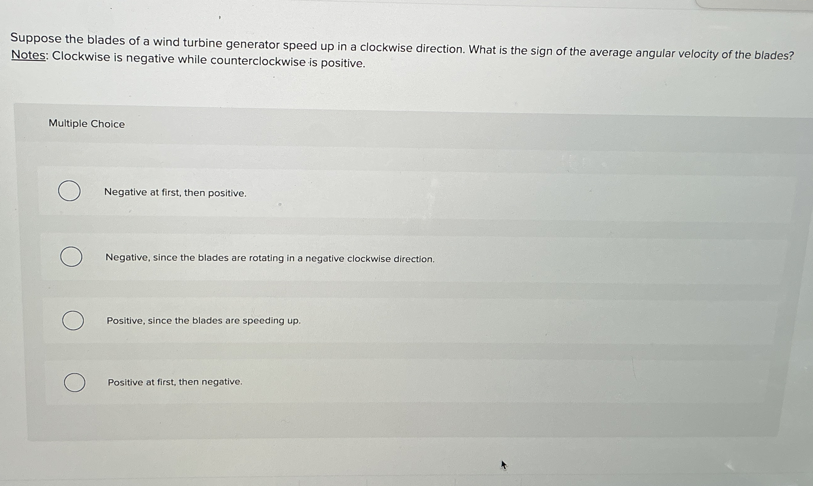 Suppose the blades of a wind turbine generator