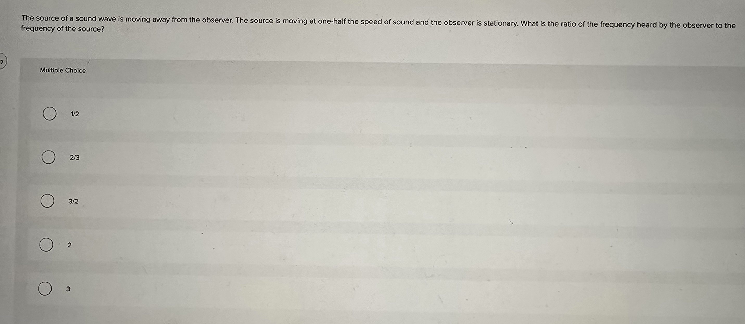 The source of a sound wave is moving away from