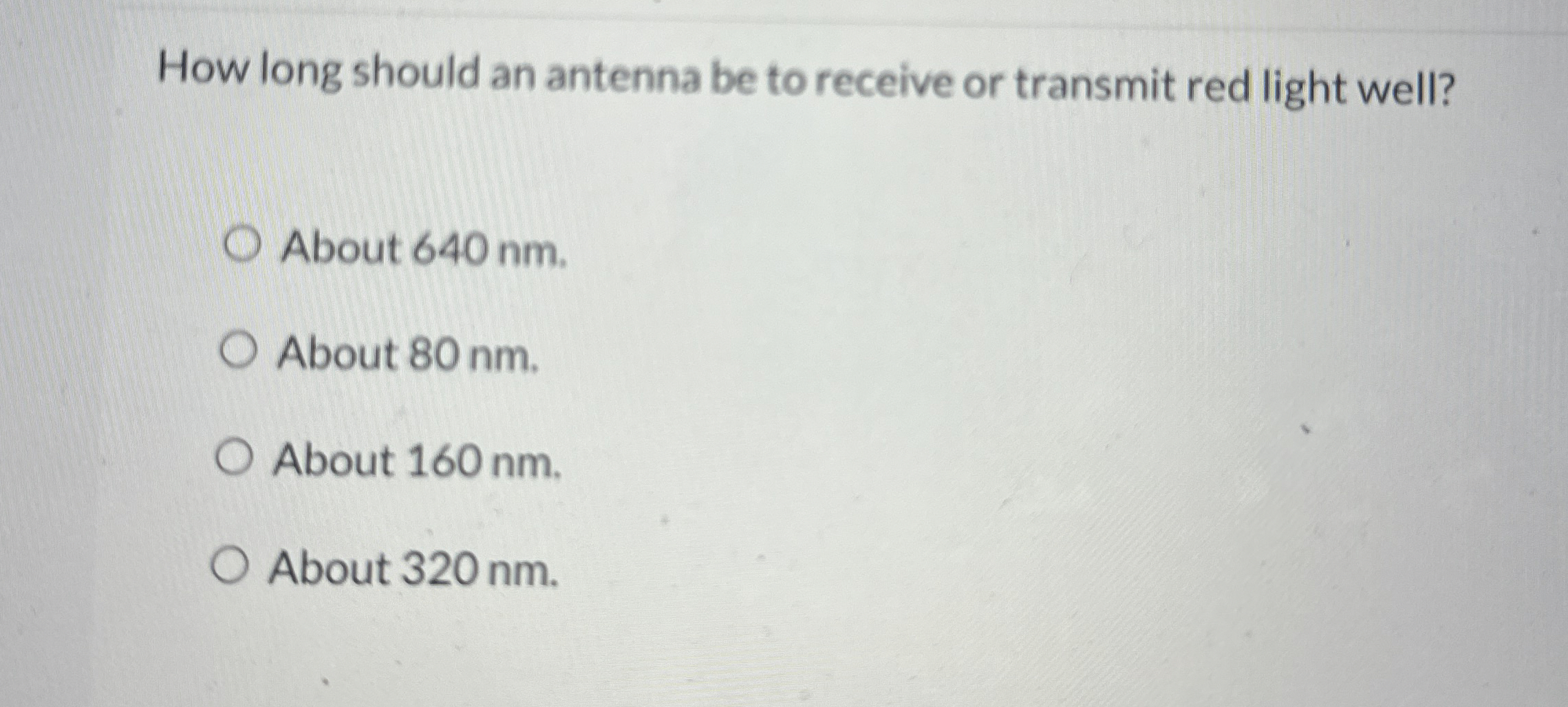 How long should an antenna be to receive or
