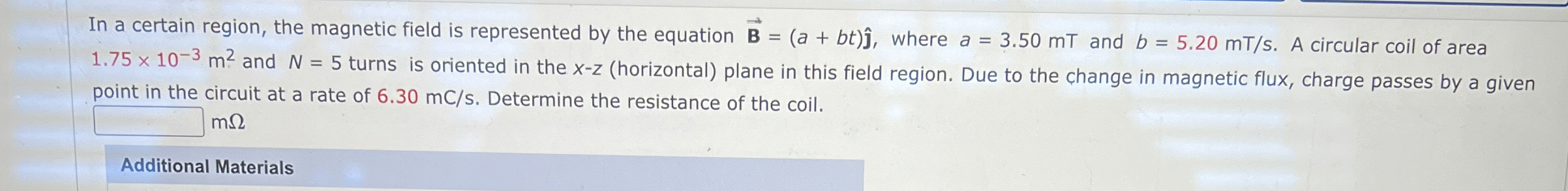 In a certain region, the magnetic field is