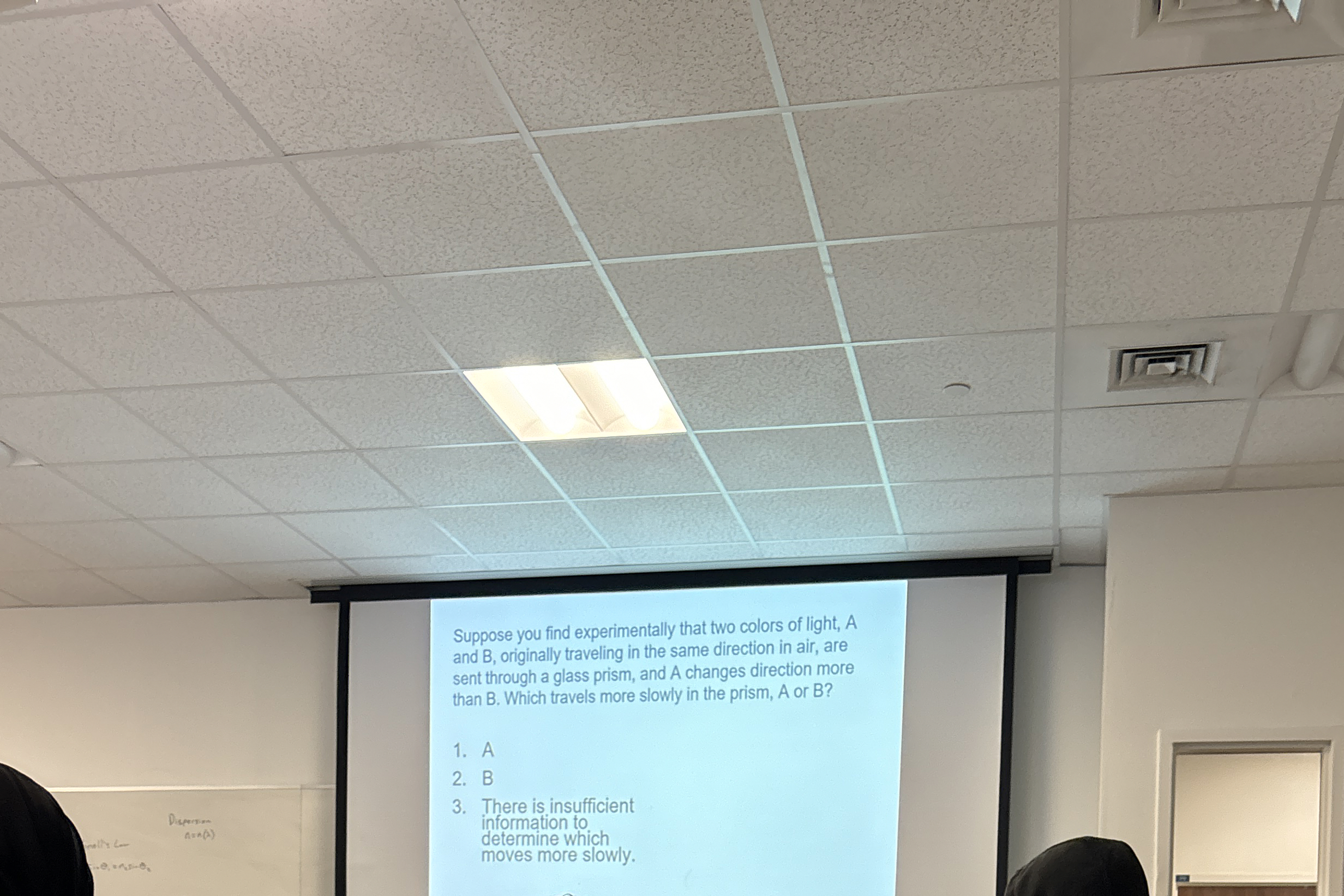 Suppose you find experimentally that two colors