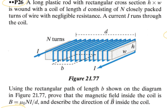 * * P 2 6 A long plastic rod with rectangular