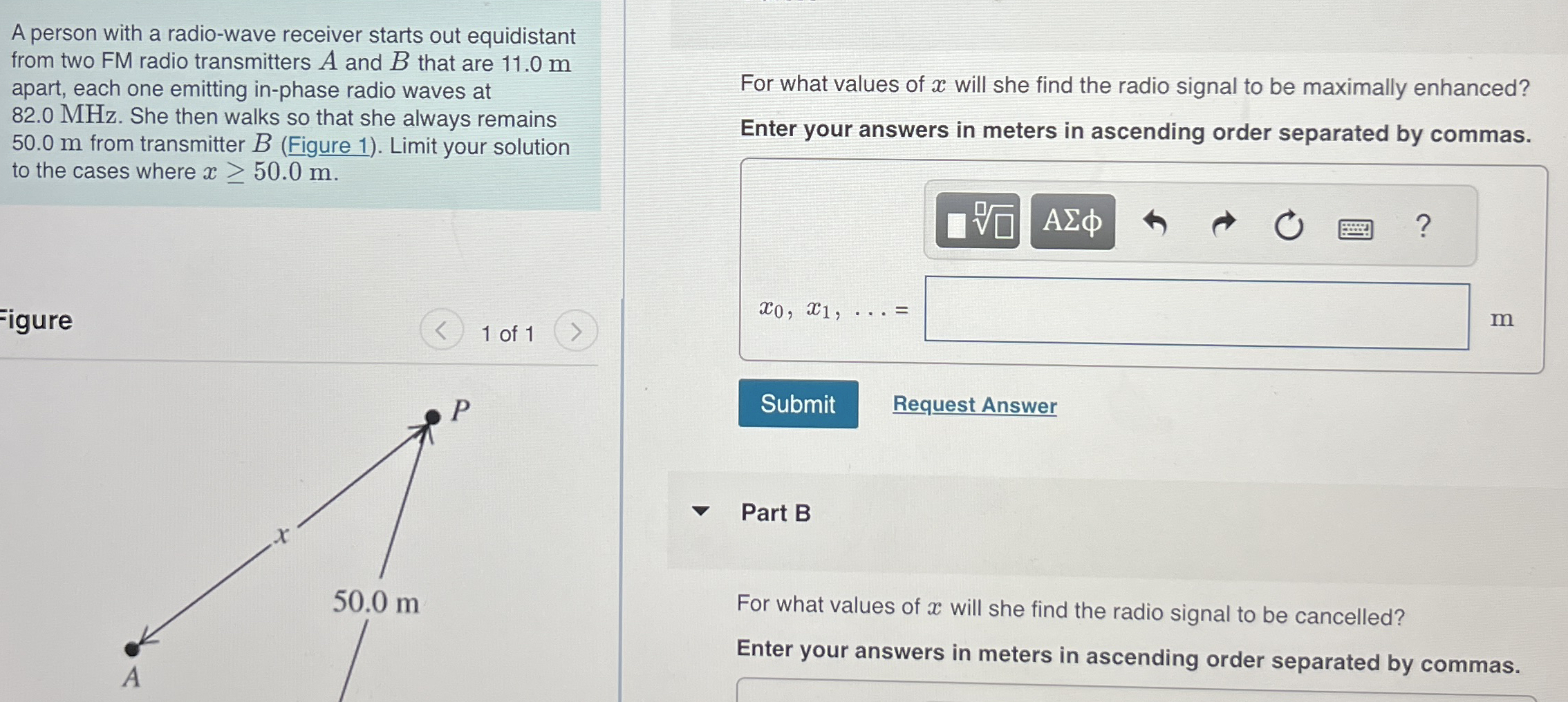 A person with a radio - wave receiver starts out