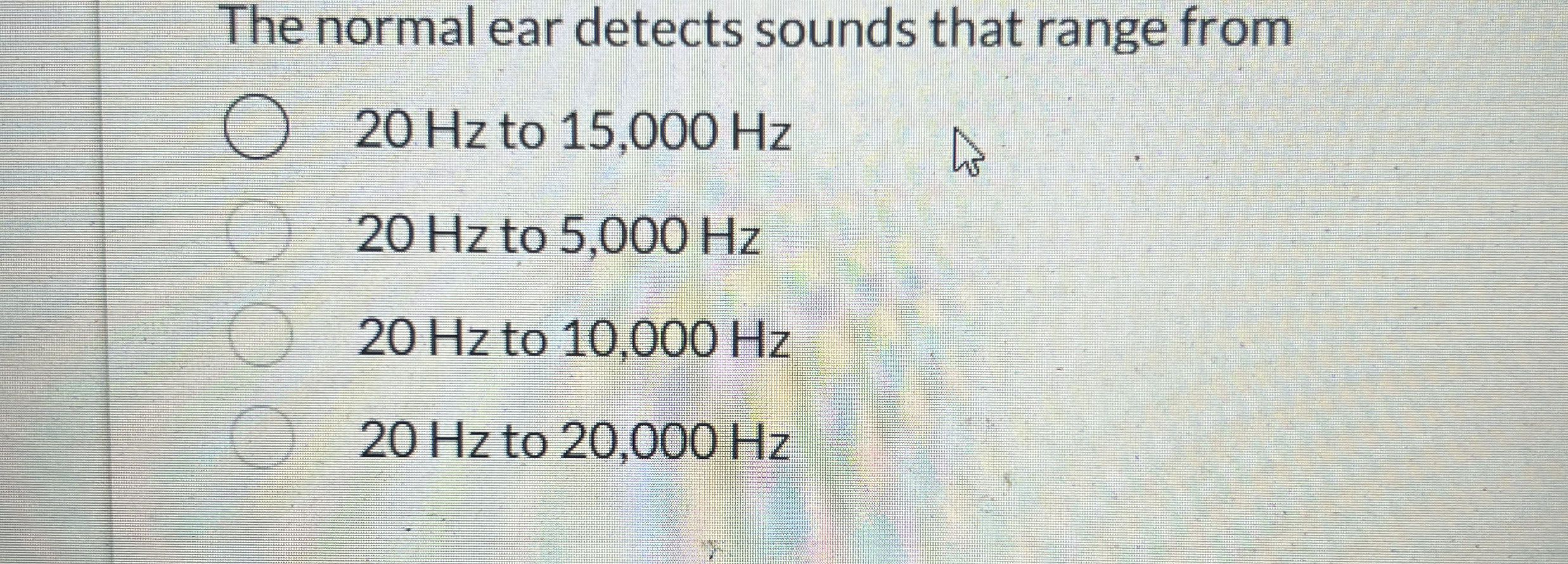 The normal ear detects sounds that range from 2 0