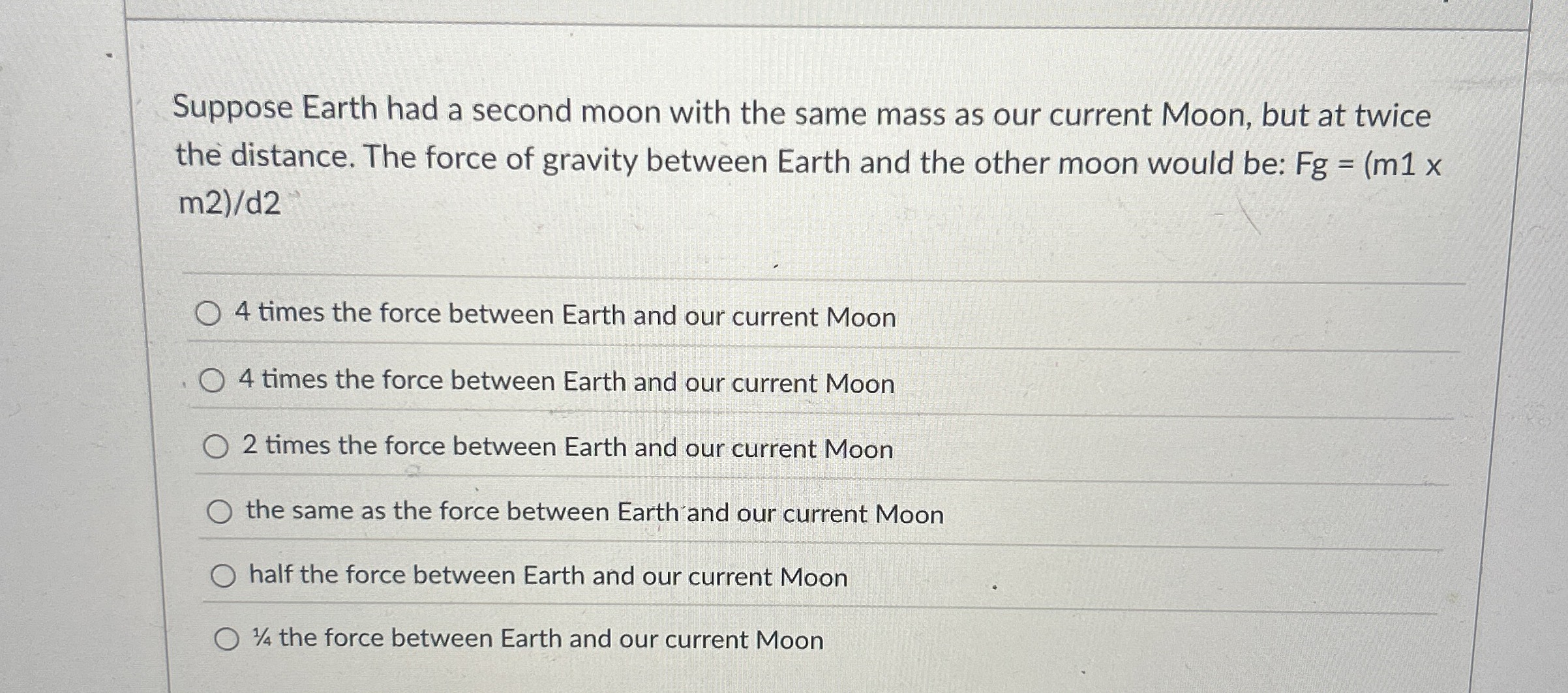 Suppose Earth had a second moon with the same