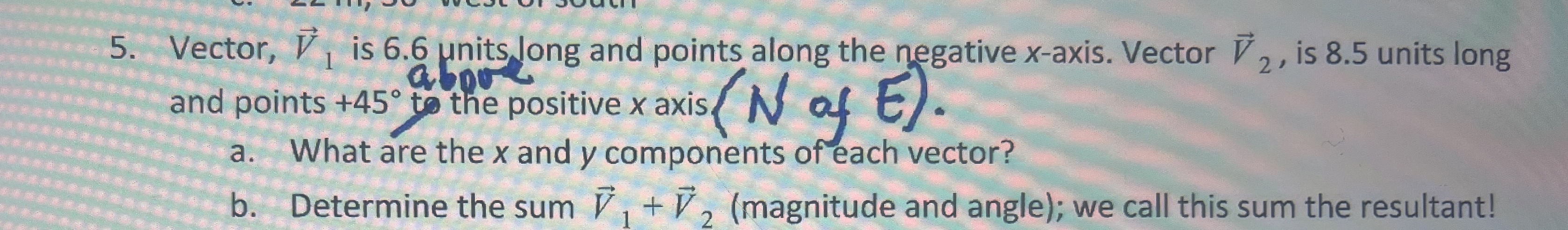 Vector, vec ( V ) 1 is 6 . 6 units Jong and