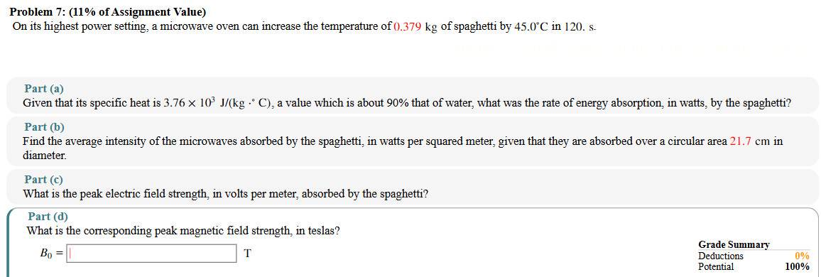 Problem 7 : ( 1 1 \ % of Assignment Value ) On