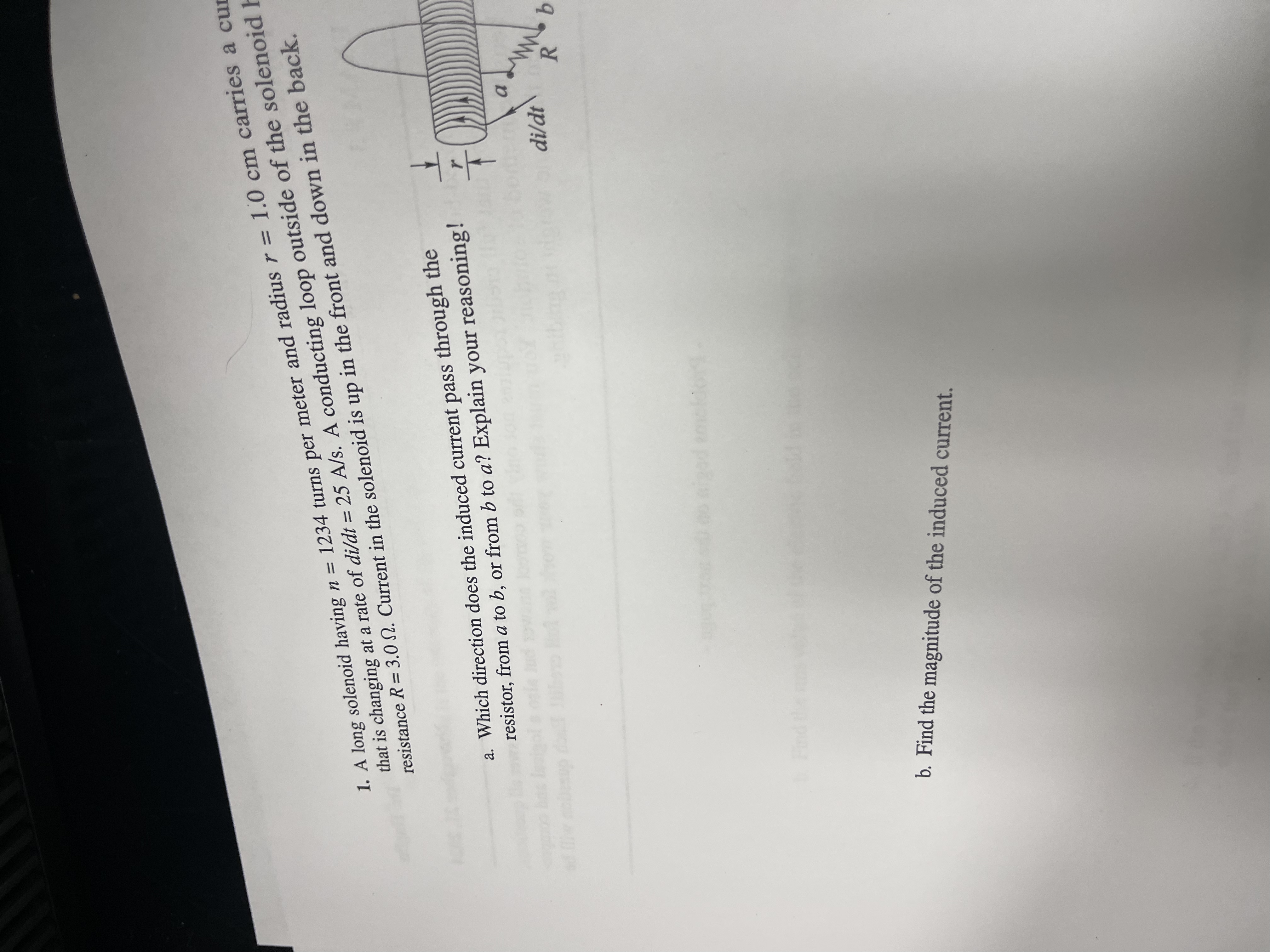 A long solenoid having n = 1 2 3 4 turns per