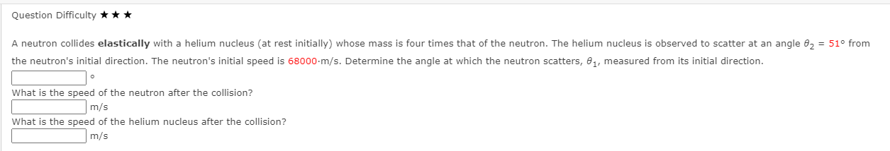 Question Difficulty A neutron collides