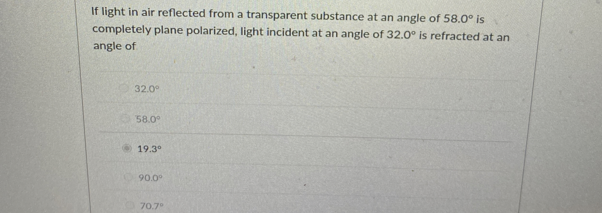 If light in air reflected from a transparent